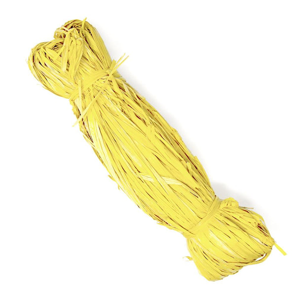 Small Raffia Grass Bundle, Yellow, 50-Grams