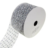 Metallic Tinsel Wired Diamond Netting Mesh Christmas Ribbon, 10 Yards