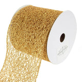 Open Weave Metallic Glitter Tinsel Mesh Christmas Ribbon, 10 Yards