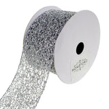 Open Weave Metallic Glitter Tinsel Mesh Christmas Ribbon, 10 Yards