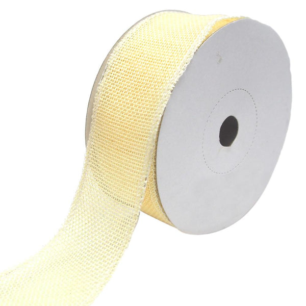 Loose Weave Faux Jute Ribbon, Ivory, 1-1/2-Inch, 10-Yards