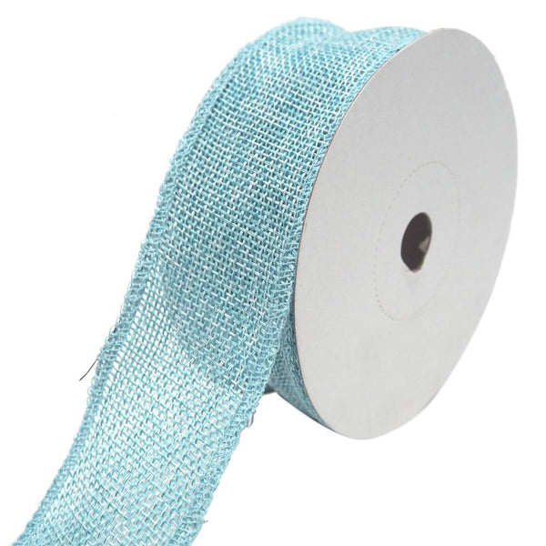 Loose Weave Faux Jute Ribbon, Light Blue, 1-1/2-Inch, 10-Yards