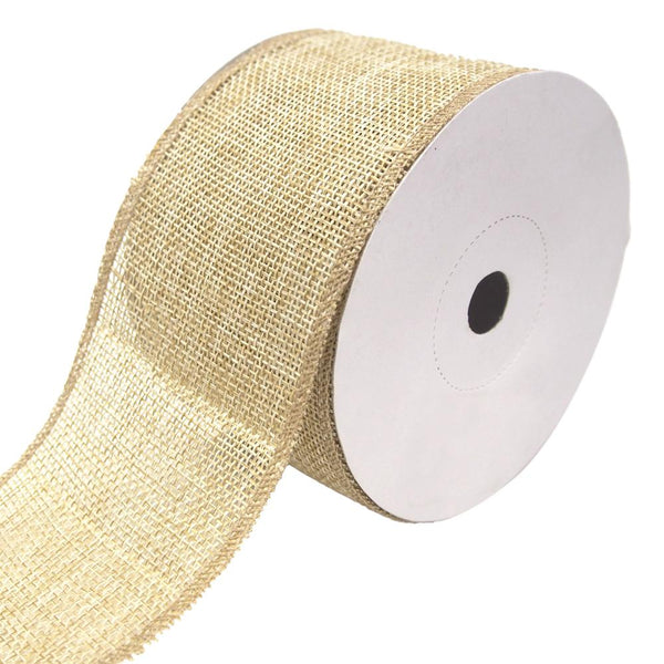 Loose Weave Faux Jute Ribbon, Sand, 2-1/2-Inch, 10-Yards