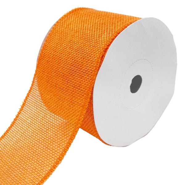 Loose Weave Faux Jute Ribbon, Orange, 2-1/2-Inch, 10-Yards