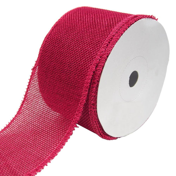 Loose Weave Faux Jute Ribbon, Fuchsia, 2-1/2-Inch, 10-Yards