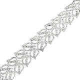 Rose Petal Crystal Rhinestone Jewel Trim, Silver, 1-1/4-Inch, 3-Yard