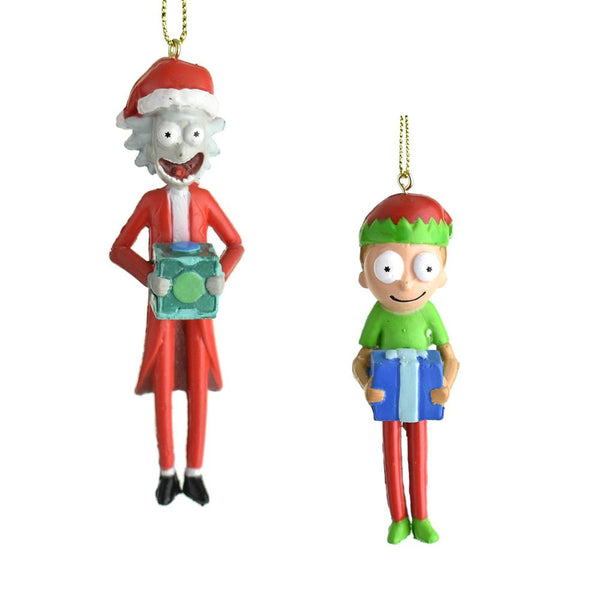 Rick and Morty Santa Helper Christmas Ornaments, 2-Piece