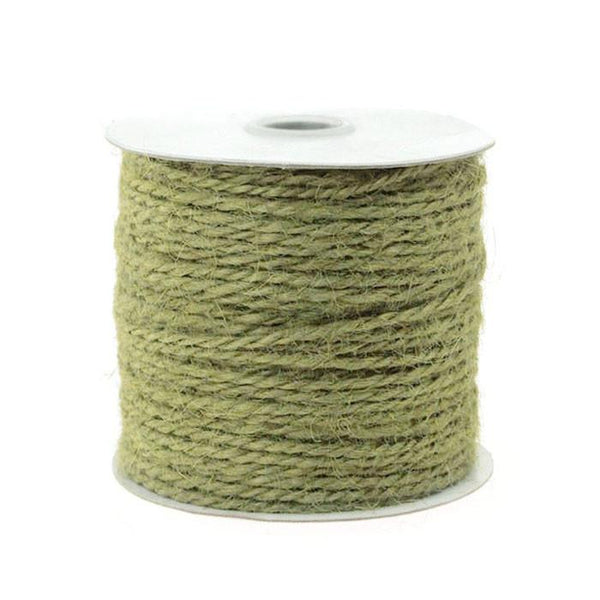 Jute Twine Cord Rope Ribbon, 1/16-Inch, 100 Yards, Moss Green