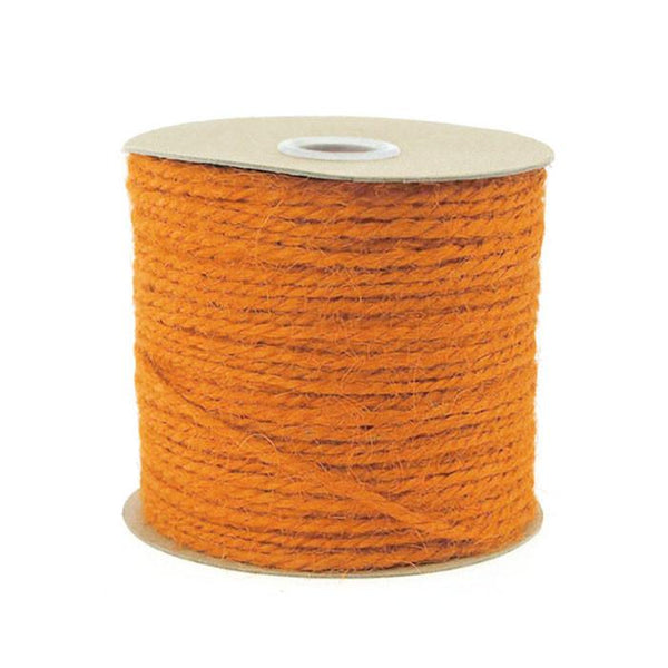 Jute Twine Cord Rope Ribbon, 1/16-Inch, 100 Yards, Orange