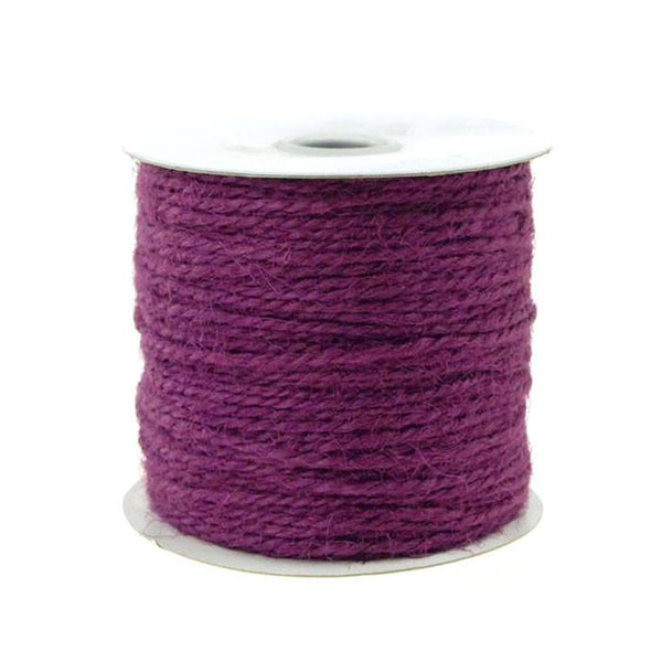 Jute Twine Cord Rope Ribbon, 1/16-Inch, 100 Yards, Plum