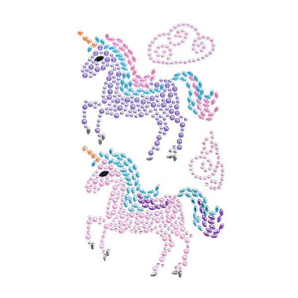 Unicorns and Clouds Rhinestone Stickers, Assorted, 4-Piece