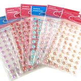 Self Adhesive Round Plastic Pearls, 10mm, 60-count