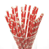 Large Dots Paper Straws, 7-3/4-inch, 25-Piece