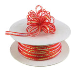 Iridescent Pull Bow Christmas Ribbon, 1/8-Inch, 50 Yards