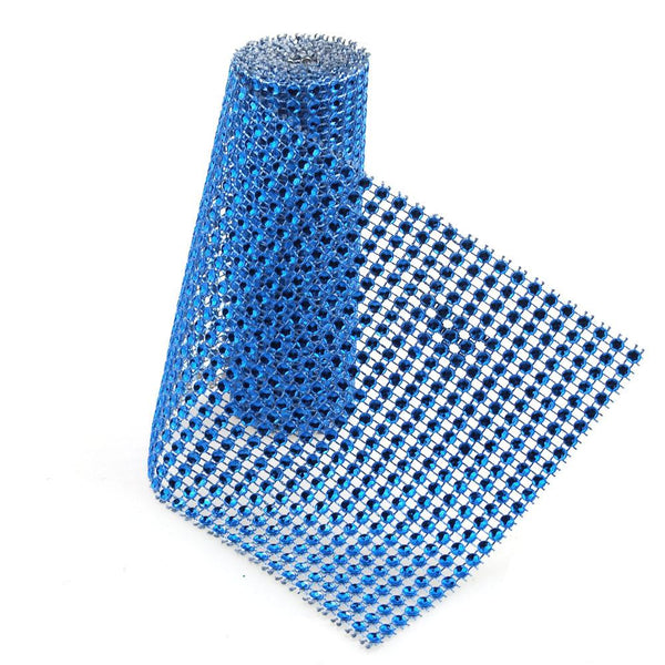 Rhinestone Mesh Wrap Roll, 4-3/4-Inch, 1-Yard, Royal Blue