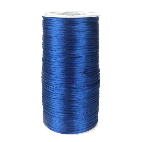 Satin Rattail Cord Chinese Knot, 1/16-Inch, 200 Yards, Royal Blue