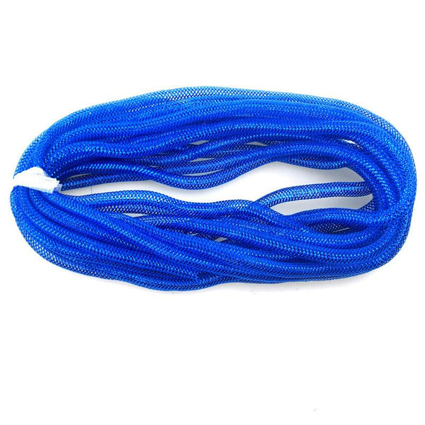 Solid Mesh Tubing Deco Flex Ribbon, 8mm, 10 Yards, Royal Blue