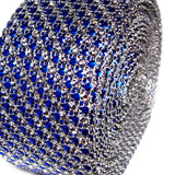 Two Tone Rhinestone Diamond Mesh Wrap Ribbon, 2-1/2-Inch, 10 Yards