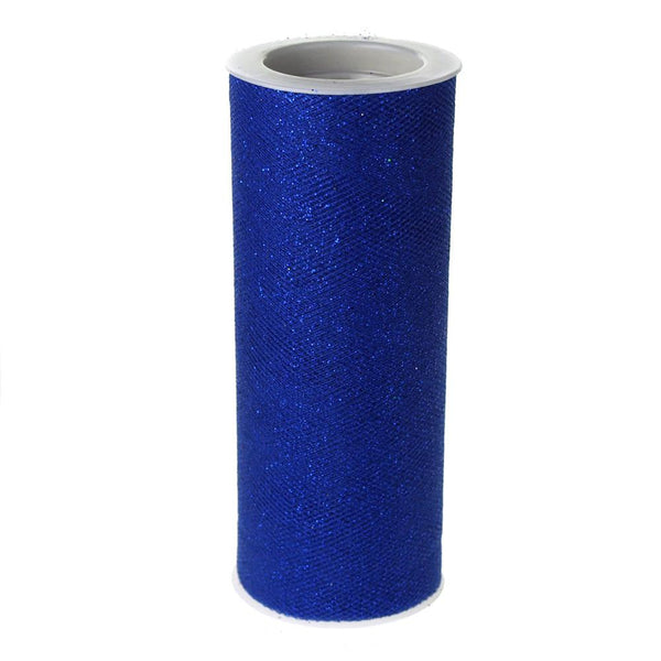 Glitter Tulle Spool Fabric Net, 5 1/2-Inch, 10-yard, Royal Blue