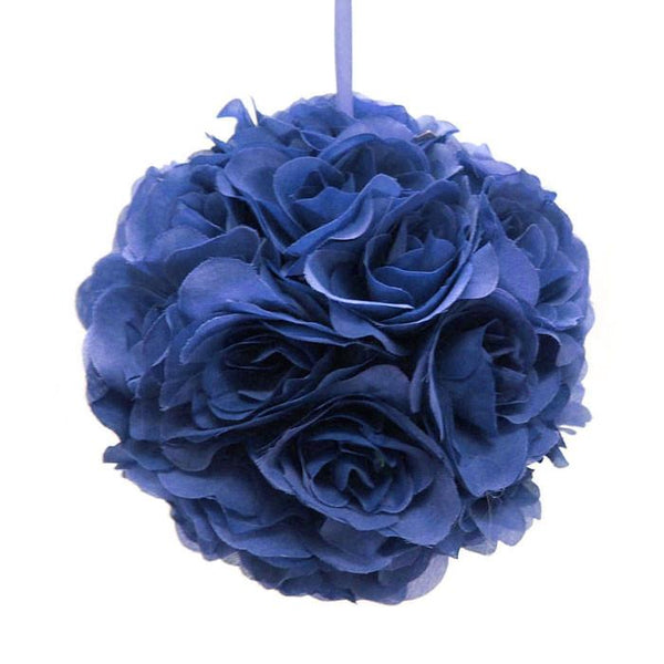 Silk Flower Kissing Balls Wedding Centerpiece, 10-inch, Royal Blue