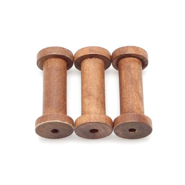 Vintage Wooden Spools, Bead, 2-3/4-inch, 3-Piece