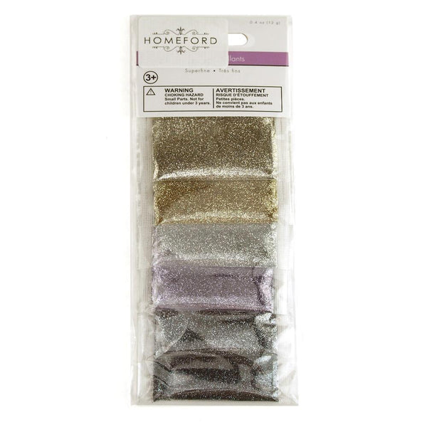 Superfine Glitter Assorted Color, 0.4-Ounces, Platinum