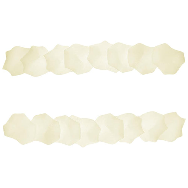 Jumbo Rose Petal Garland, Ivory, 5-Feet, 3-Count