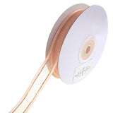 Gold-Lined Satin Edge Organza Ribbon, 5/8-Inch, 25-Yard