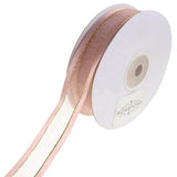 Gold-Lined Satin Edge Organza Ribbon, 7/8-Inch, 25-Yard