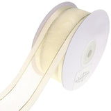 Gold-Lined Satin Edge Organza Ribbon, 1-1/2-Inch, 25-Yard