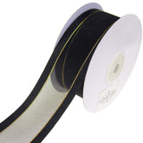 Gold-Lined Satin Edge Organza Ribbon, 1-1/2-Inch, 25-Yard