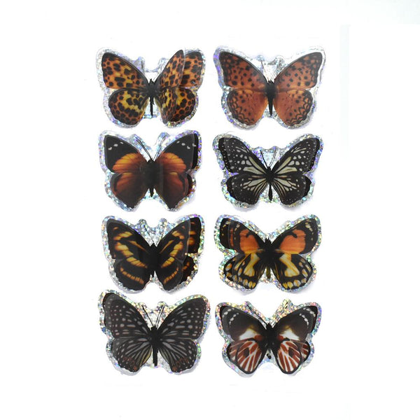 Monarch Pop-Up Foil Butterflies 3D Stickers, 8-Piece