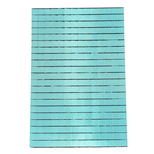 Craft Mirror Mosaic Tile Sticker,  5-3/8-Inch, Turquoise