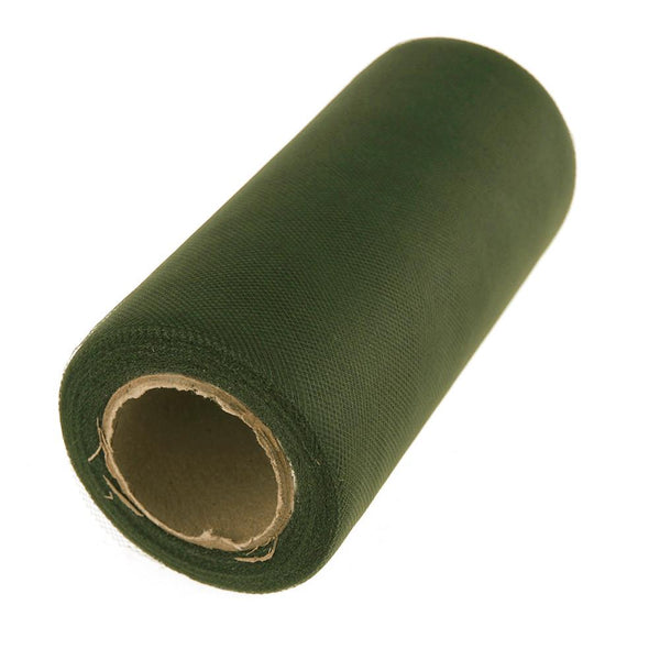 Premium American Tulle Spool Roll, Made in the USA, 6-Inch, 25 Yards, Sage Green