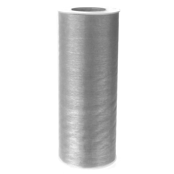 Organza Spool Roll, 6-Inch, 25 Yards, Silver