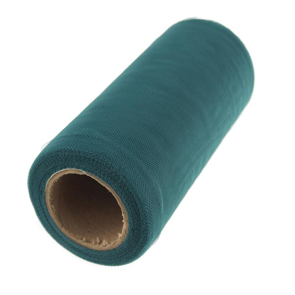 Premium American Tulle Spool Roll, Made in the USA, 6-Inch, 25 Yards, Smoke Blue