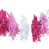 Tissue Tassel Garland, 10-Inch, 15-Feet