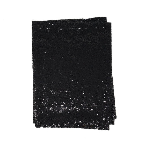 Mesh Sequin Table Runner, 12-Inch x 72-Inch, Black