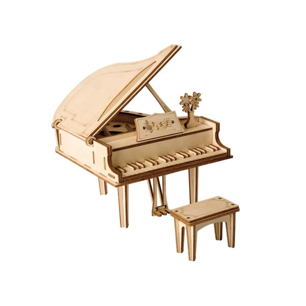 Grand Piano Modern 3D Wooden Puzzle, 5-1/4-Inch