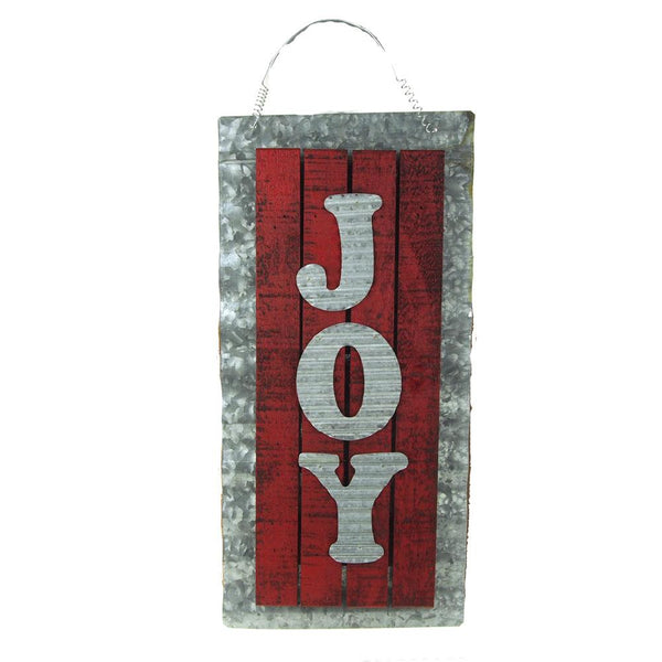 Holiday Joy Wood Sign On Aluminum Sheet, 22-Inch