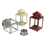 Mini Square Base Tea Light Lantern, 5-Inch