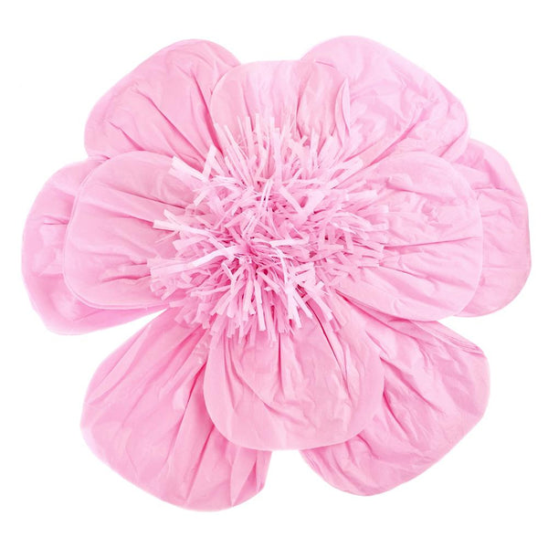 Paper Scalloped Magnolia Wall Flower, Pink, 20-Inch