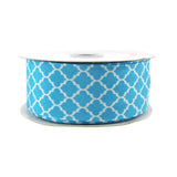 Geometric Print Satin Ribbon, 1-1/2-inch, 10-yard