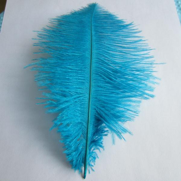 Ostrich Feather Decorative Centerpiece, 15-Inch, 1-Piece, Turquoise