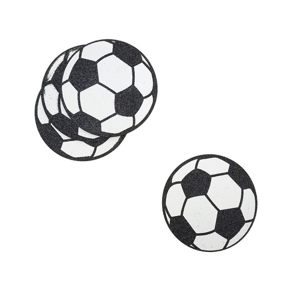 Glittered Soccer EVA Foam Cut Outs, 2-3/4-Inch, 10-Count