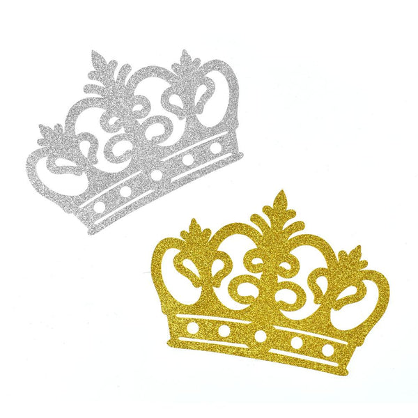 Eva Glitter Foam Royal Crown Cut-Outs, 7-3/4-Inch, 10-Count