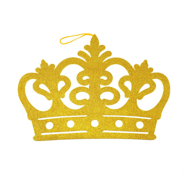 EVA Glitter Foam Royal Crown Cut-Outs, Gold, 22-1/2-Inch