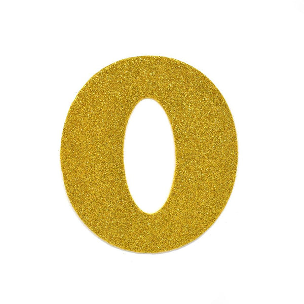 EVA Glitter Foam Letter Cut Out "O", Gold, 4-1/2-Inch, 12-Count