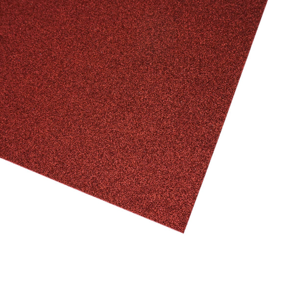 Adhesive Glitter EVA Foam Sheets, 16-Inch x 24-Inch, 10-Count, Burgundy