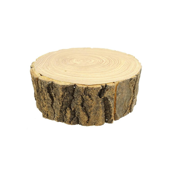 Rustic Wood Tree Slice with Bark, 6-1/2-Inch